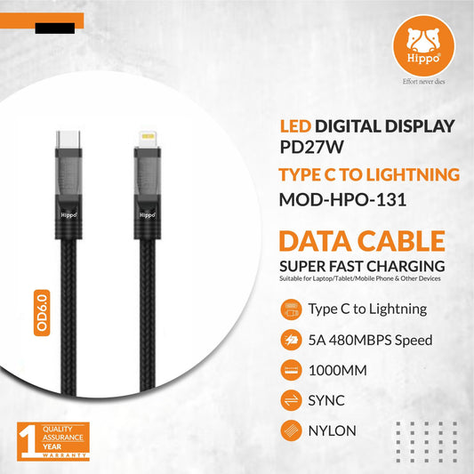LED Digital Display PD27W Type - C to Lightning MOD-HPO-131